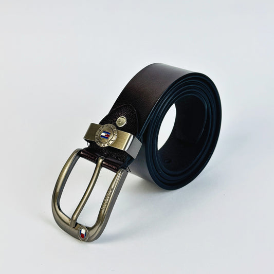 Style Black  - Hand Made Men's Leather Belt - BA 08