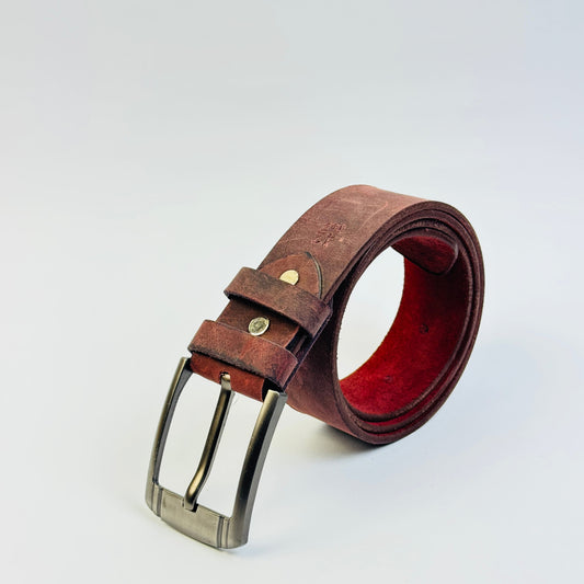 Edge Brown - Hand Made Men's Leather Belt - BA 05